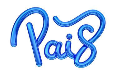 Portuguese 3d name for marketing composition in Brazil. The name Pais means Father. 3d illustration