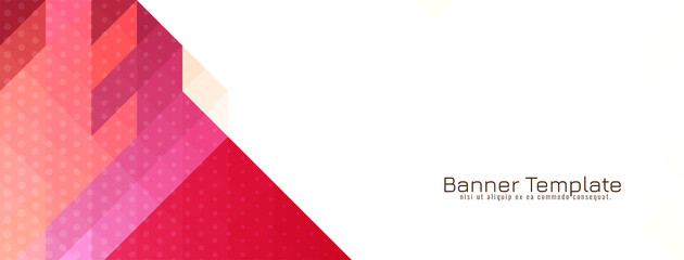 Colorful modern triangular mosaic pattern crystal banner design