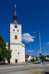 Baroque church of saint Mary Magdalene in Lazne Bohdanec, Pardubice, Czechia