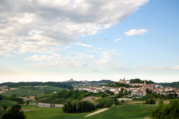 Fototapeta premium panoramic view over Monferrato hills