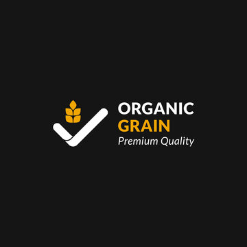 Modern grain logo concept, agriculture wheat logo template vector, perfect for food logo