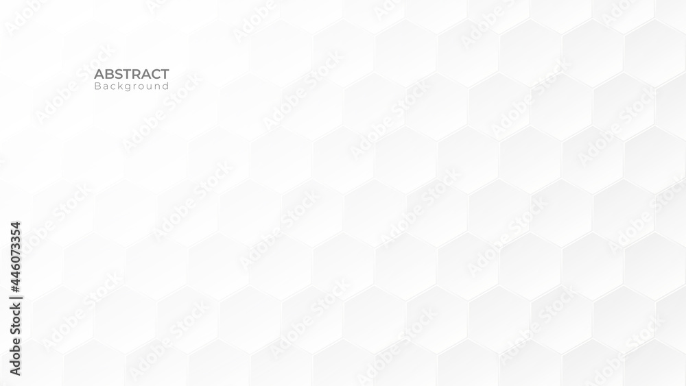 Poster abstract modern hexagon background. white and grey honey pattern geometric texture. vector art illus
