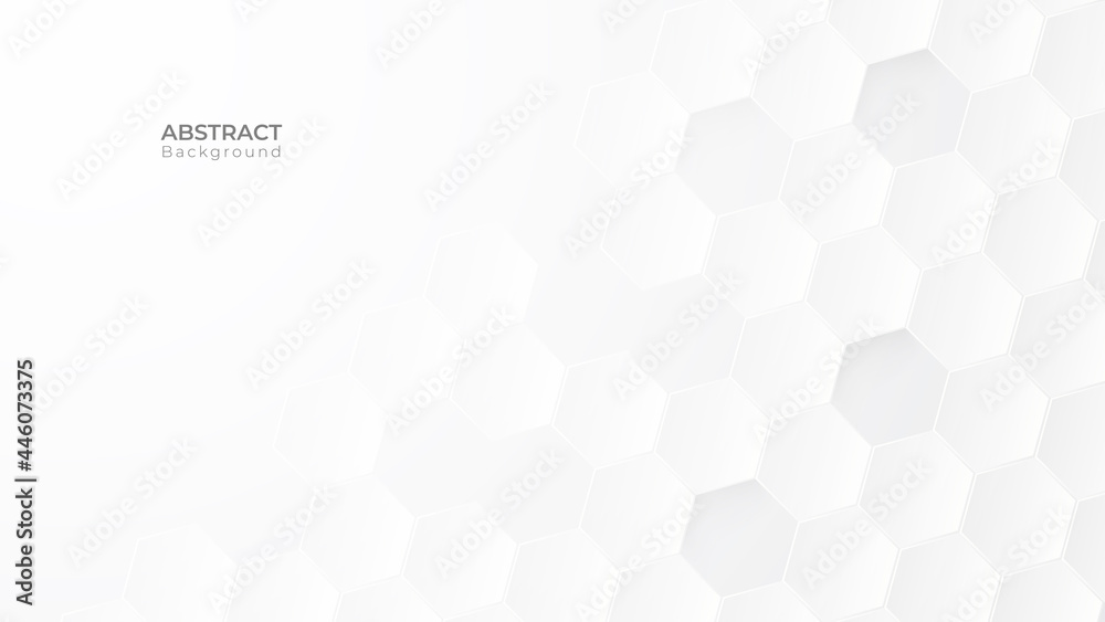 Poster abstract modern hexagon background. white and grey honey pattern geometric texture. vector art illus