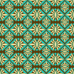 Modern retro floral ornament.