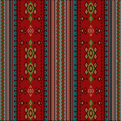  Seamless ethnic ornament for fabrics, interiors, ceramics and furniture in the style of Latin America.