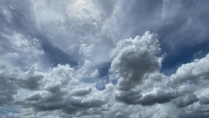 夏の綺麗な青空と雲の風景