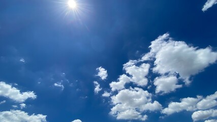 夏の綺麗な青空と雲の風景