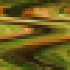 seamless pattern, wave, colored fragments, pixels, puzzles, stained glass, glass, mosaic, green, beige, brown, light, calm, autumn, leaves, forest, ecology, color, turkish style, texture, 
