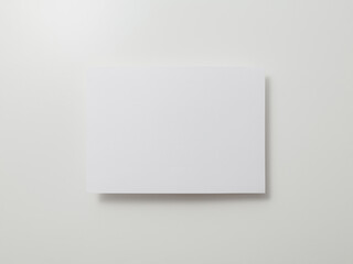 Invitation card mockup, blank greeting card template. Flat lay, Minimalist style.
