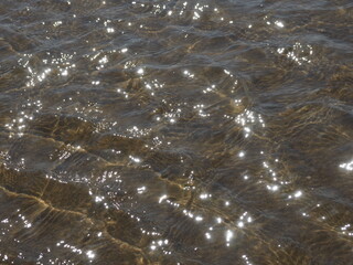 Sunlight in the sea water