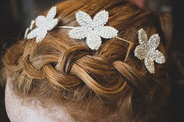 Red head with a tiara