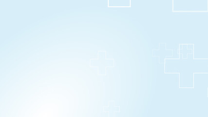 Abstract medical white blue cross pattern background.