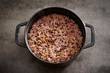 Delicious freshly cooked cauldron rice