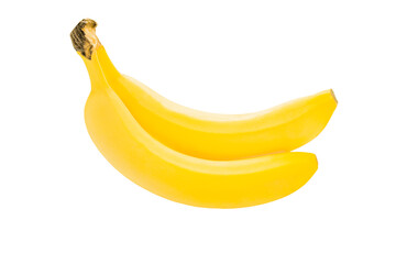 Two bananas isolated on white background