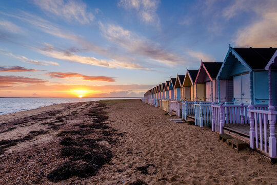 West Mersea Bech Hut Sunset
