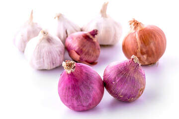 Onion on white background