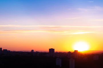 Fototapeta premium Sunset skyline building city in Brazil