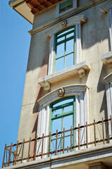 facade of an building with windows