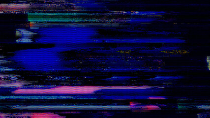 Glitch noise static television VFX pack. Visual video effects stripes background, tv screen no signal glitch effect - 446085323