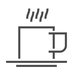 Coffee, square line vector icon