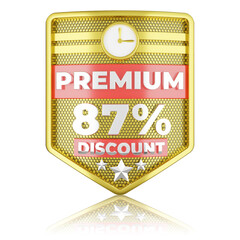 Premium Pack 87% Discount 3D golden shield for Composition