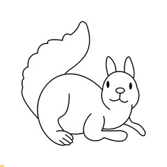 Squirrel Line Art Logo Design for Business and Companies