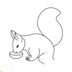 Squirrel Line Art Logo Design for Business and Companies