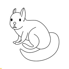 Squirrel Line Art Logo Design for Business and Companies