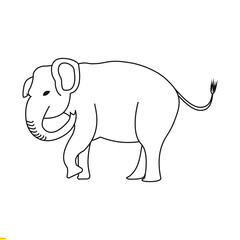 Elephant Line Art vector Logo Design for Business and Company