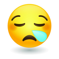 Sleepy Face Emoji Icon Illustration. Night Sleep Vector Symbol Emoticon Design Vector.