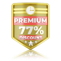 Premium Pack 77% Discount 3D golden shield for Composition