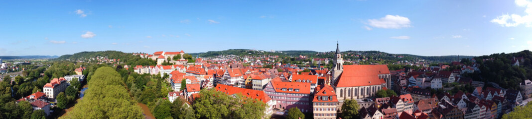 Fototapeta na wymiar Tübingen, Deutschland: Stadtpanorama