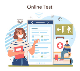 Healthy lifestyle class online service or platform. Idea of life safety