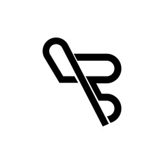 Abstract initial letter mark t logo design on white background