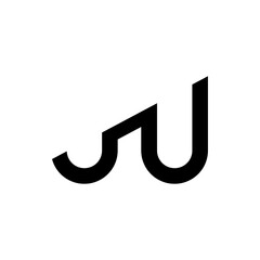 Abstract initial letter mark w logo design on white background