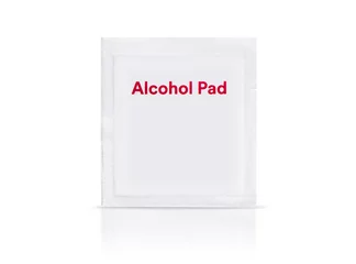 Poster alcohol pads package mockup isolate Equipment of Rapid antigen test equipment kit set ,Mock up for packaging design concept © OHishi_Foto