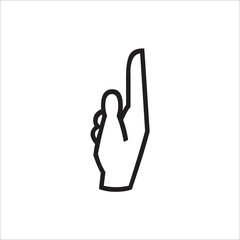 Fingers line icons design vector.