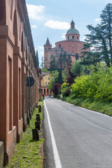 Fototapeta na wymiar The beautiful Sanctuary of the Madonna of San Luca on the Bolognese hills