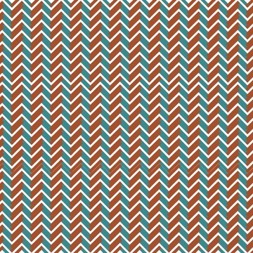 zig zag and wave green and red color pattern background, digital art graphic geometric illustration background concept