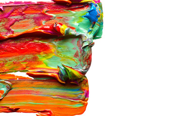 Abstract strokes of paint background with isolated place for text