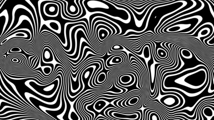Black and white liquid texture. Abstract vector background. Monochrome marble pattern.