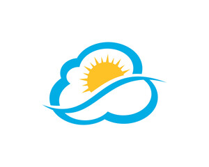 cloud sun logo template 2