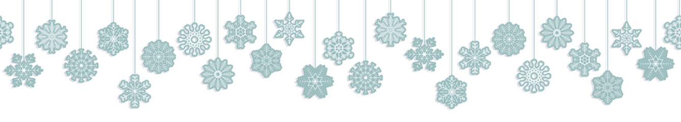 hanging snow stars banner for christmas greetings time