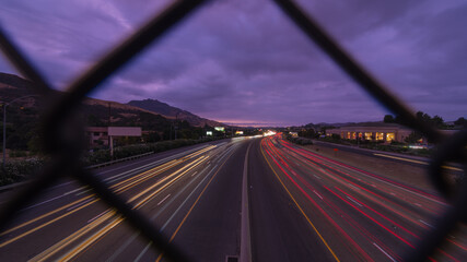 Moving Highway 101 Freeway California Los Angeles