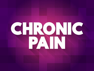 Chronic pain text quote, medical concept background