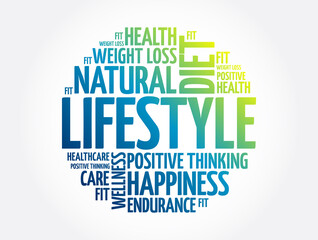 LIFESTYLE word cloud, fitness, sport, health concept background