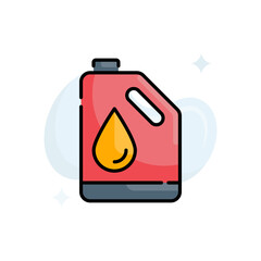 Fuel vector outline filled icon style illustration. EPS 10 file