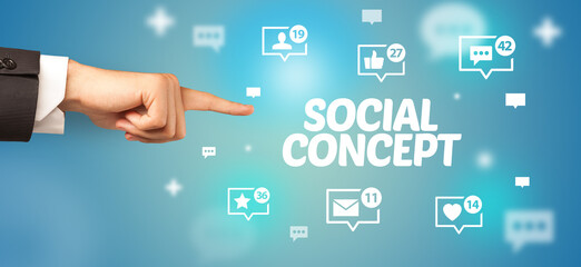 Close-Up Of Cropped Hand Pointing