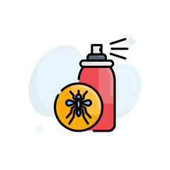 Insect Repellent vector outline filled icon style illustration. EPS 10 file