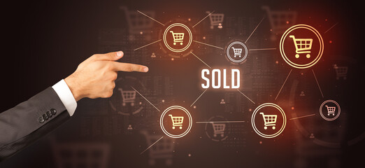 Close-Up of cropped hand pointing